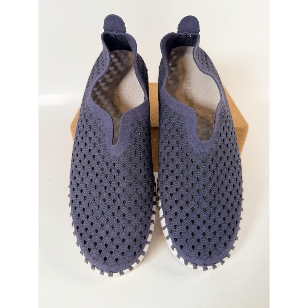 Ilse Jacobsen Hornbæk Tulip Slip-On Laser Cut Shoes size 36 Blue